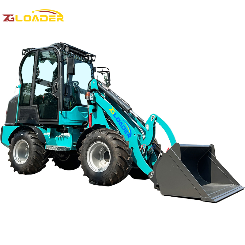 Myzg Zg1090 1-Ton Hydrostatic Drive Telescopic Boom Loader with Rops Cabin for Agricultural Use Mini Wheel Loader