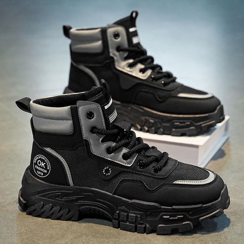 Stylish Men's Retro Korean Ankle Boots for Autumn Winter