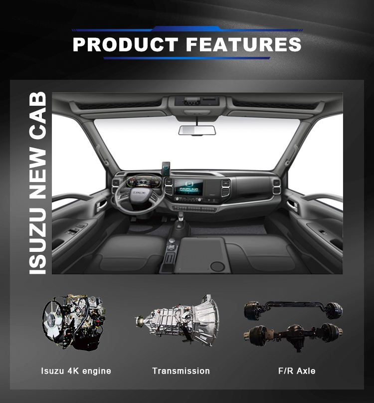 Isuzu Elf Kv100 4X2 4ton Diesel Fuel Dropside Light Duty Cargo Truck