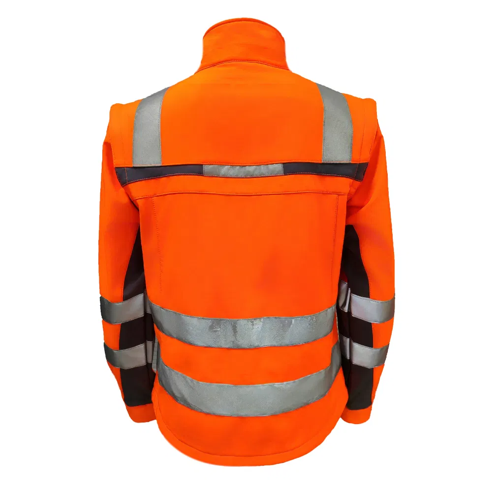 Heavy Duty Hi Vis Reflective Workwear Jacket - Waterproof Windproof for Winter Work Outdoor Jacket