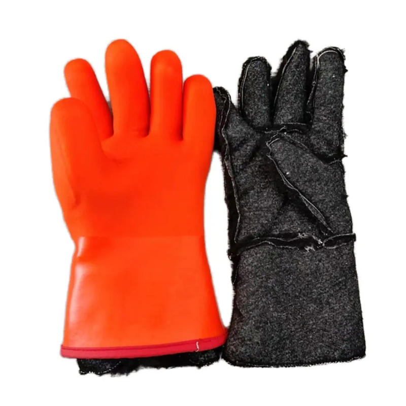 Anti-Slip and Cold-Proof Black Granule Anti-Slip Winter Warm PVC Glove