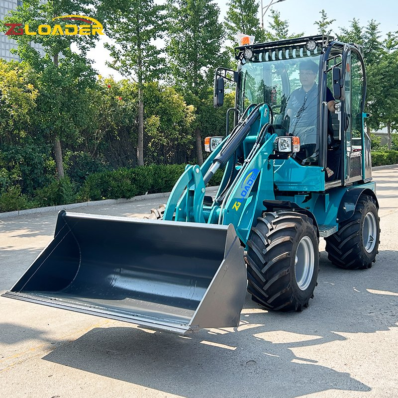Myzg Zg1090 1-Ton Hydrostatic Drive Telescopic Boom Loader with Rops Cabin for Agricultural Use Mini Wheel Loader