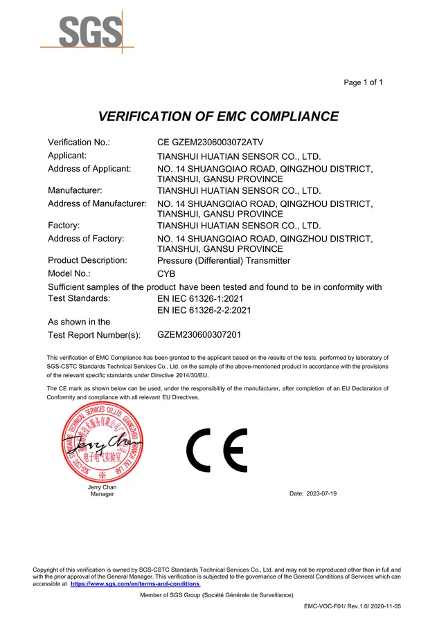 CE Certificate