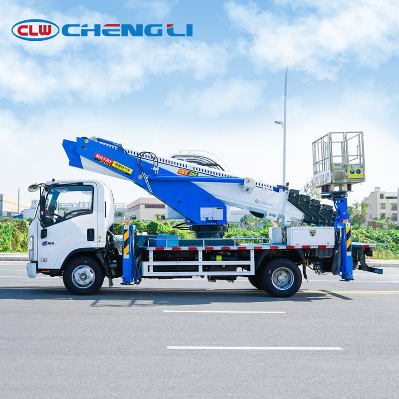 30-33-35m Telescopic Straight Boom Bucket Aerial Working Platform Truck for Light Installation