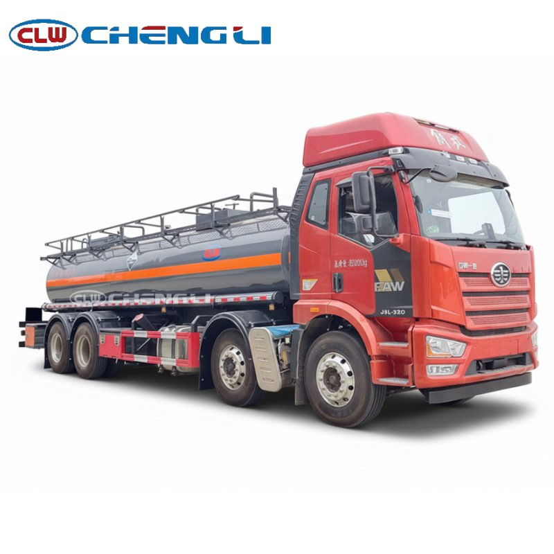 Commercial 18000 L Corrosive Liquids Transport Tank Truck Heavy-Duty Industrial