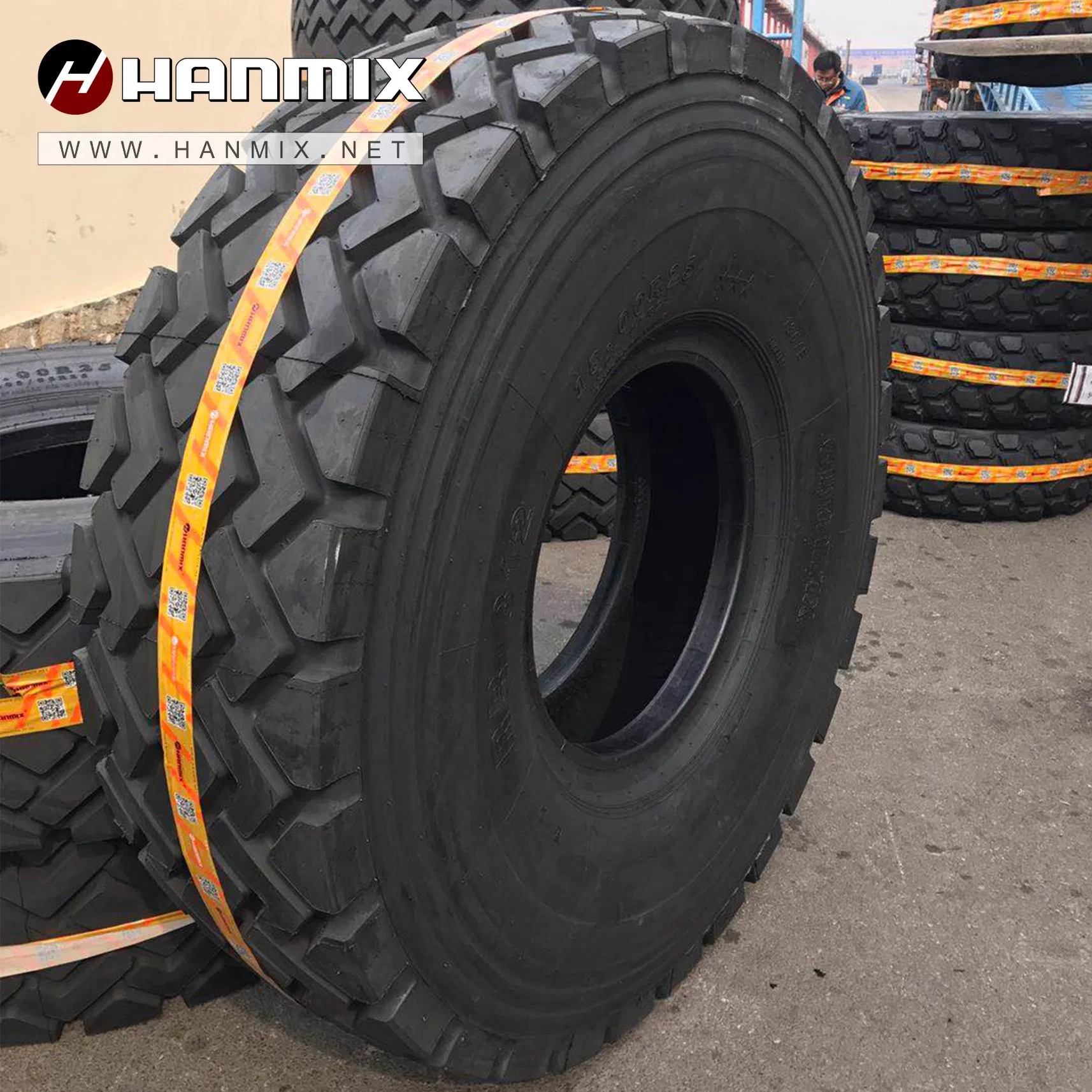 Hanmix off-The-Road Radial Tire Ind Cranes, Fire Rescue E2/L2 E3/L3 E4/L4 OTR Radial Tyres Tires 18.00r25 (505/95R25)
