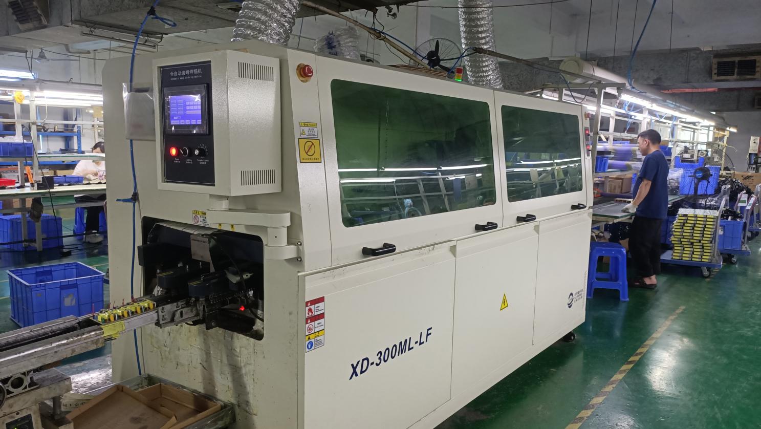 Wave soldering machine process for through-hole PCB assemblies at CN Electronics