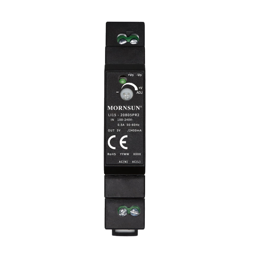 Mornsun LI15-20BxxPR2 15W Single Output AC-DC DIN Rail Power Supply for Industrial Automation IEC61010 for 1A