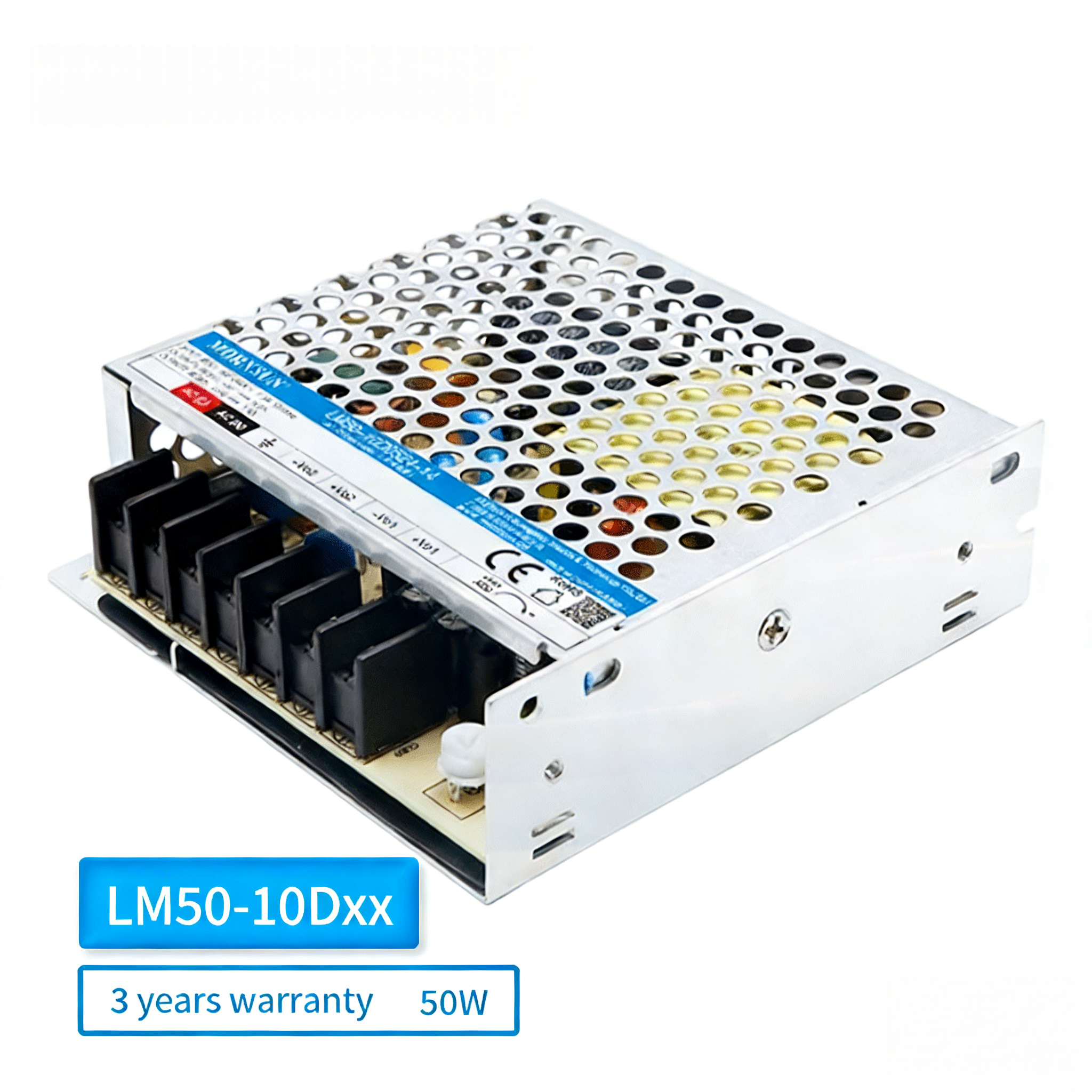 Mornsun LM50-10Dxx 50W Dual Isolated AC/DC Power Supply 85-264VAC Metal Enclosure 3-Year Warranty High Efficiency 83%-84% for