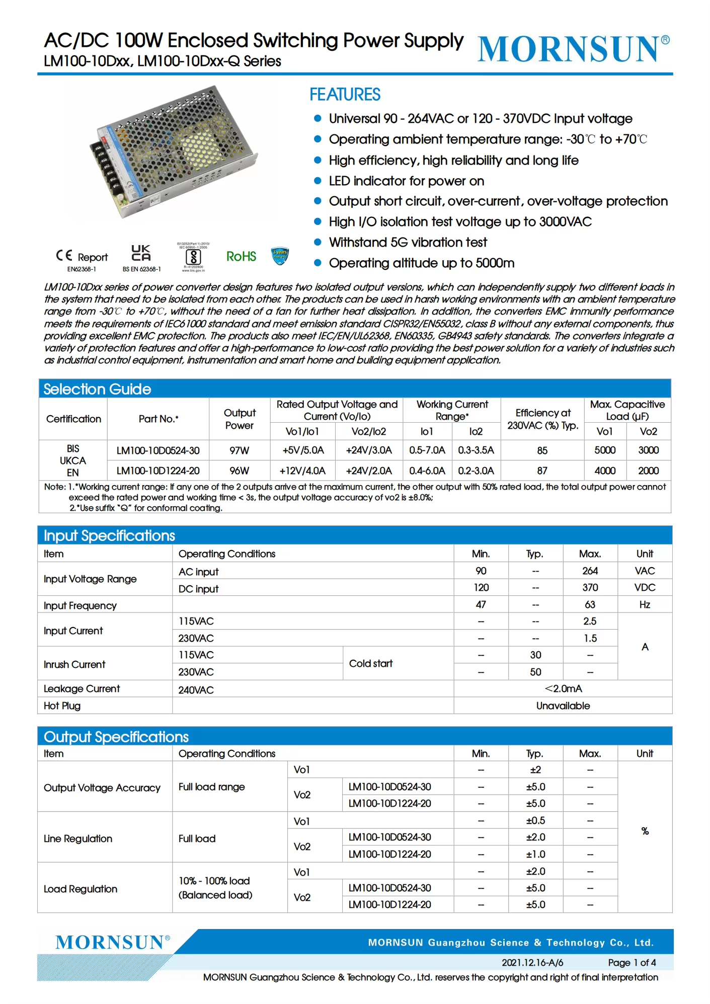 Specifications 2