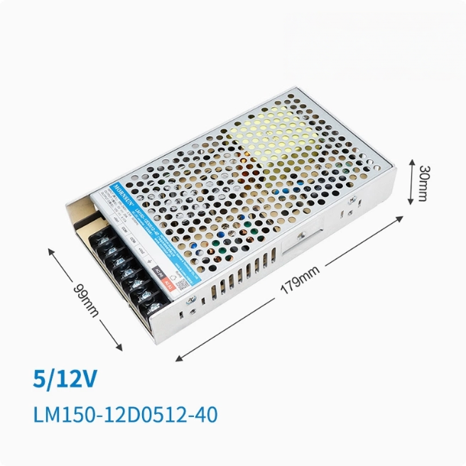 Mornsun LM150-12D0512-40 150W Dual Output 5V 12V Power Supply EN55032 Class B Industry Use 3-Year Warranty for Shared Power Bank