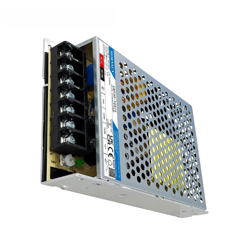 Mornsun LM150-12A15 150W 15V Dual Non-Isolated AC/DC Power Supply Metal Enclosure for Laser Galvo Industry 85% Efficiency