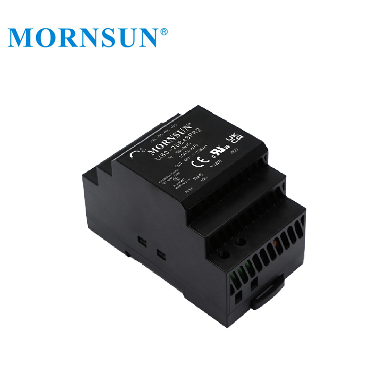 Mornsun LI60-20BxxPR2 60W DIN Rail AC-DC Power Supply Single Output 24V 84%-91% Efficiency 3-Year Warranty High EMC Immunity