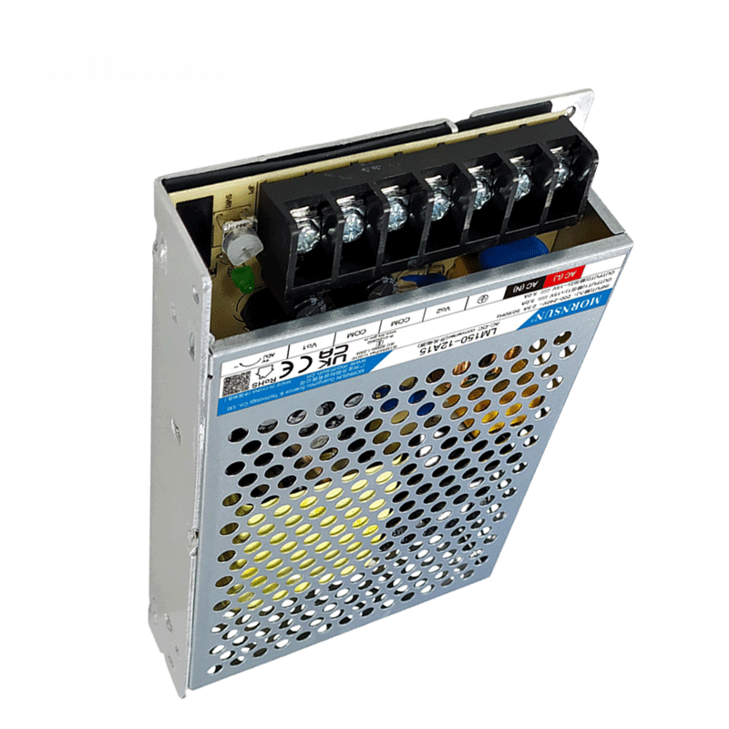 Mornsun LM150-12A15 150W 15V Dual Non-Isolated AC/DC Power Supply Metal Enclosure for Laser Galvo Industry 85% Efficiency