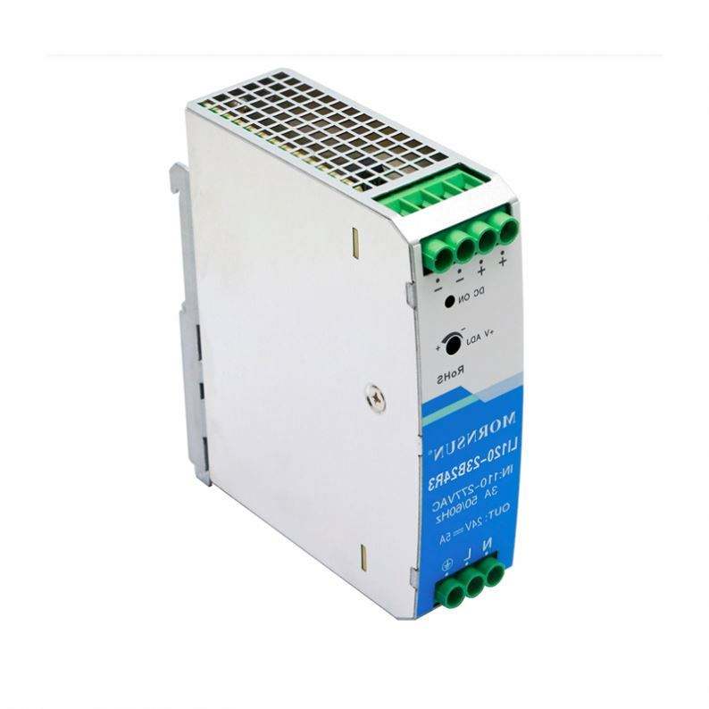 Mornsun LI120-23B24R3 120W 5A Single DIN Rail Power Supply 24V High Efficiency EMC Industrial PSU Harsh Environments IEC 3-Year