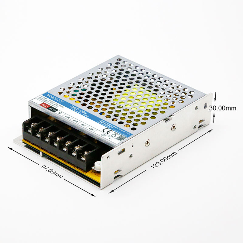 Mornsun LM100-10Dxx 100W Dual Output AC/DC Power Supply Metal Enclosure LED Indicator 3-Year Warranty 85-87% Efficiency for