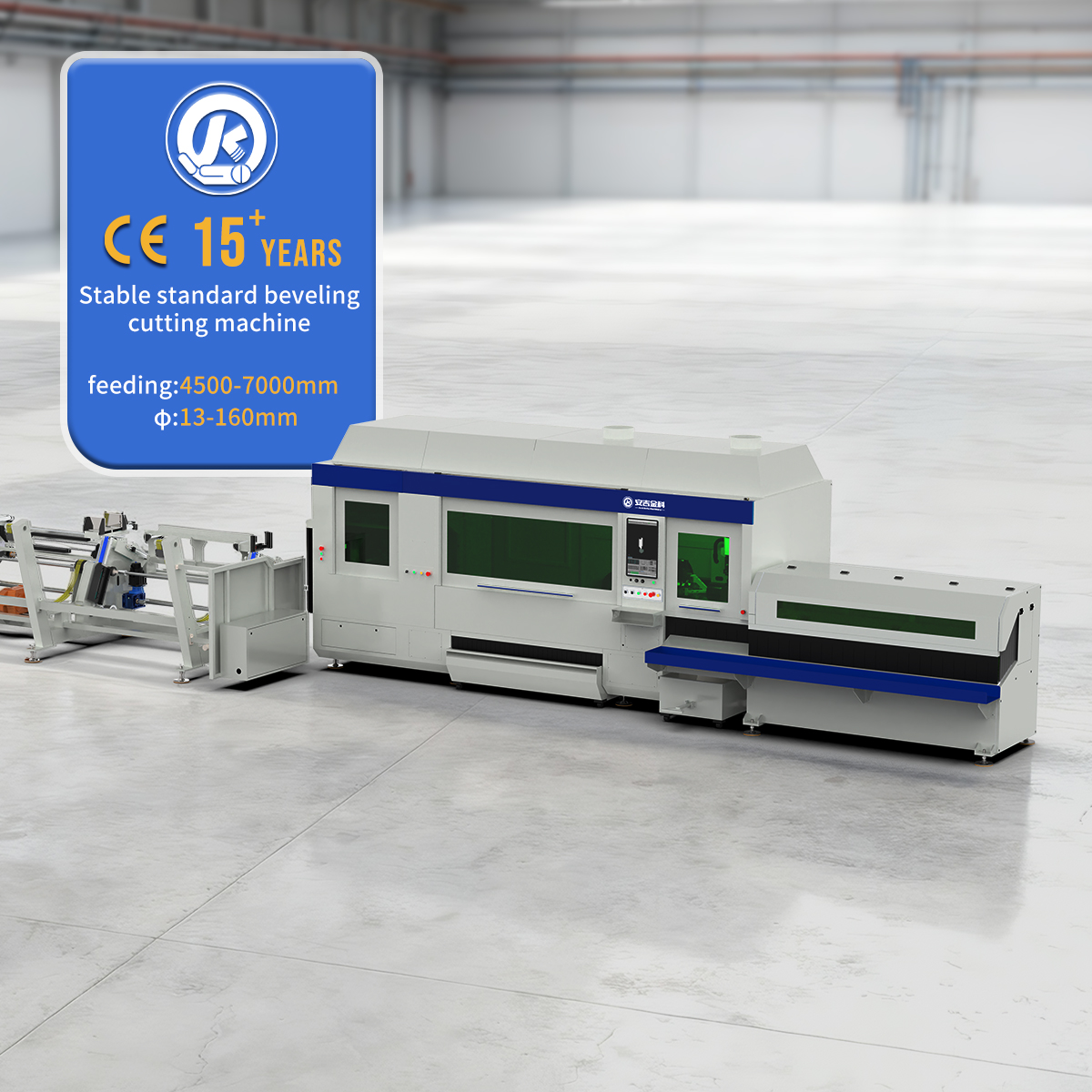 Automatic 6m 9m CNC Fiber Laser Cutting Machine For Pipes Aluminum Tubes 160mm Diameter Stainless Steel Metal Tube Laser Cutter
