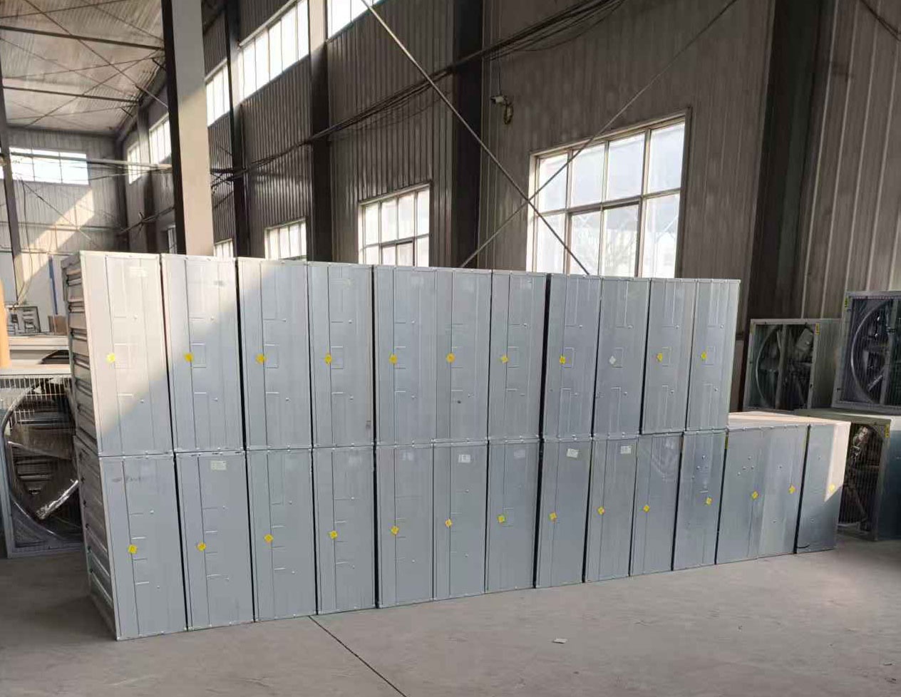 Industrial High Speed Stainless Steel Air Circulation Cooling Fan Box Type Wall Mounted Shutter Exhaust Fan