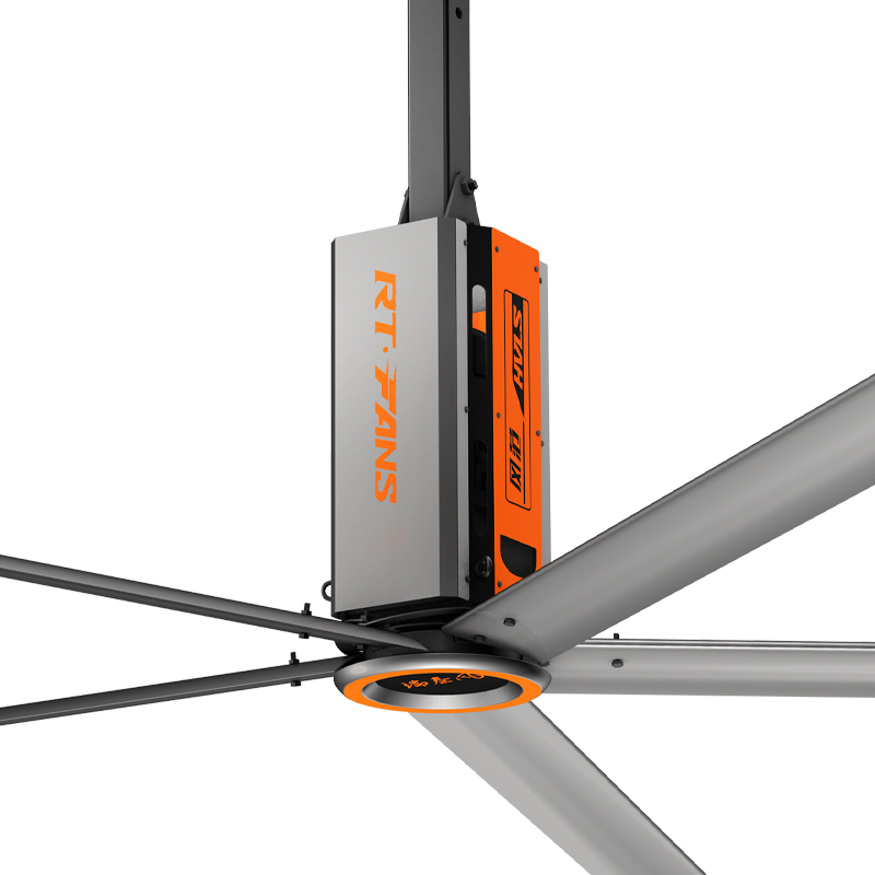 RTFANS 5 Aluminum Gear Motor 24ft HVLS Industrial Ceiling Fan for Warehouse Factory Use RTFANS 5 Fan Gear Motor 24ft HVLS Fan