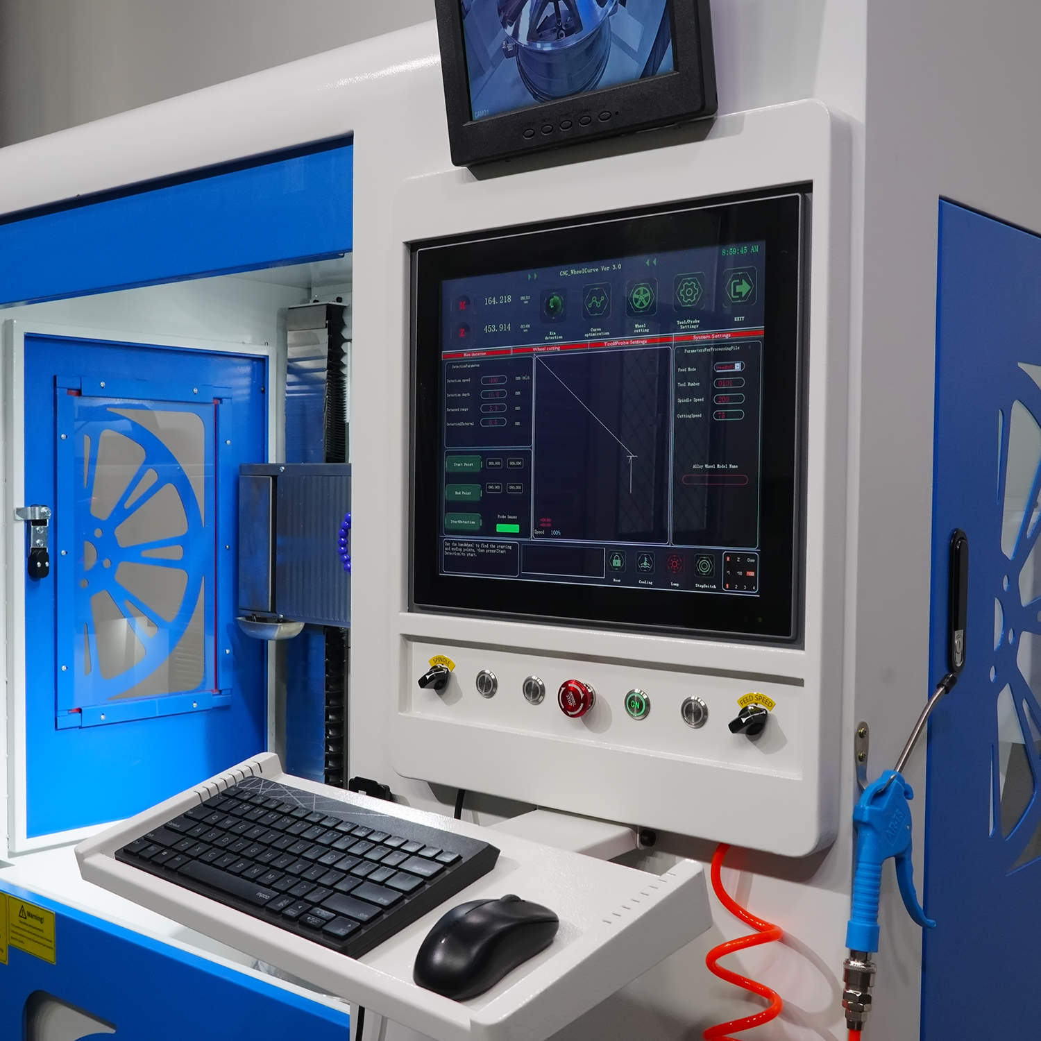 China Vertical Wheel Repair Cnc Lathe with Rim Repair and Lathe Machine Alloy Wheel DCM32P-S