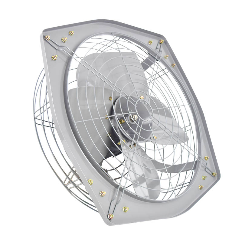 220V Industrial Axial Flow Fan Heavy Duty Square Iron Shell Octagonal Blades High-Speed Small Heat Exhaust Ventilation System