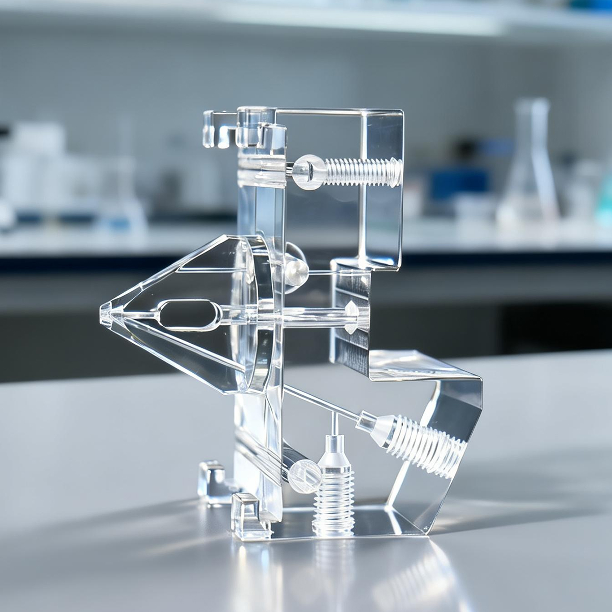 Custom Medical PMMA Acrylic Plexiglass Prototypes 5-Axis Simultaneous CNC Precision Milling Machining Service for Machining