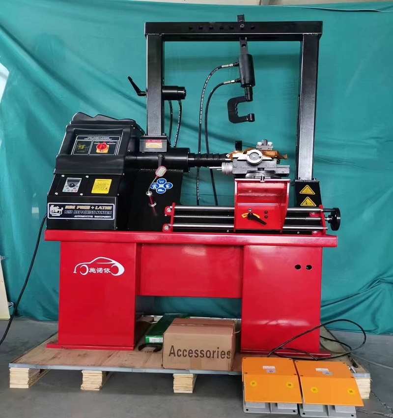 High Quality Shinuoyi Automatic Wheel Lathe Rim Straightening CNC Machine Automatic Wheel Lathe Machine