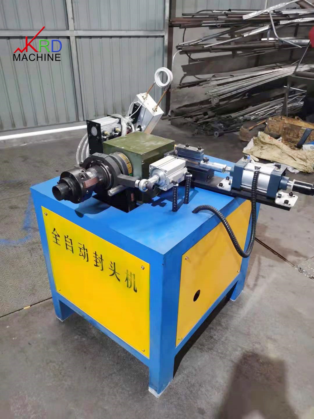 2026 New Automatic CNC Metal Steel Pipe Tube Sealing Machine One Side End Closing Forming Machine Suitable for Sanitary Ware