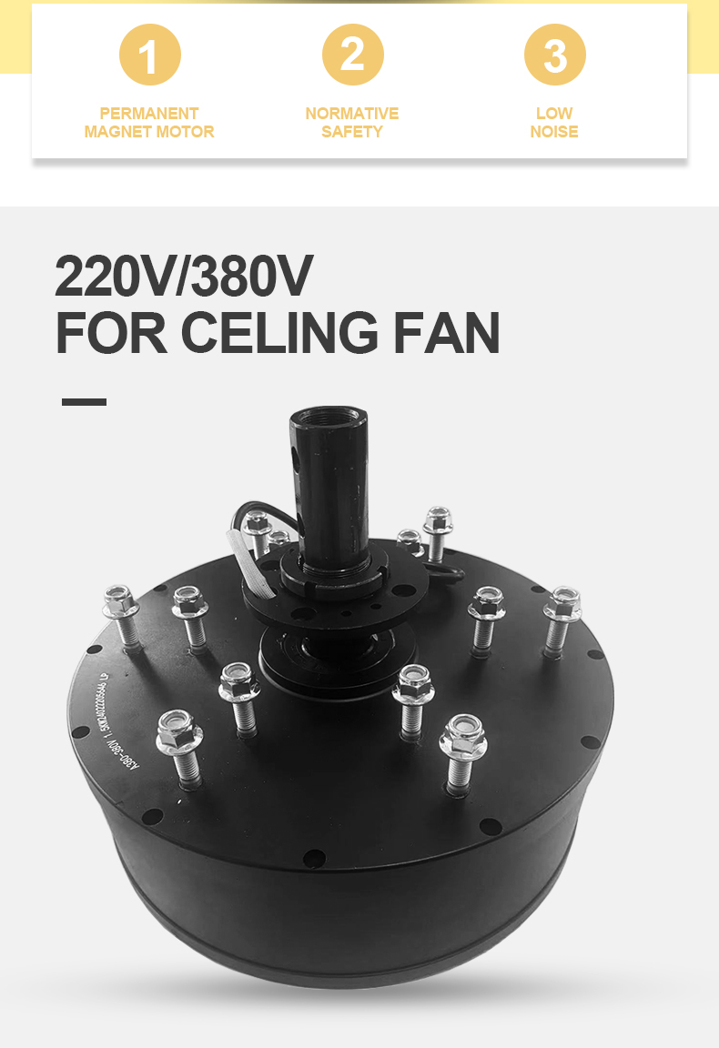 Super Torque Fan Drive System High Power 380v 1800w Pmsm Motor with UL Certificate for Hvls Fans