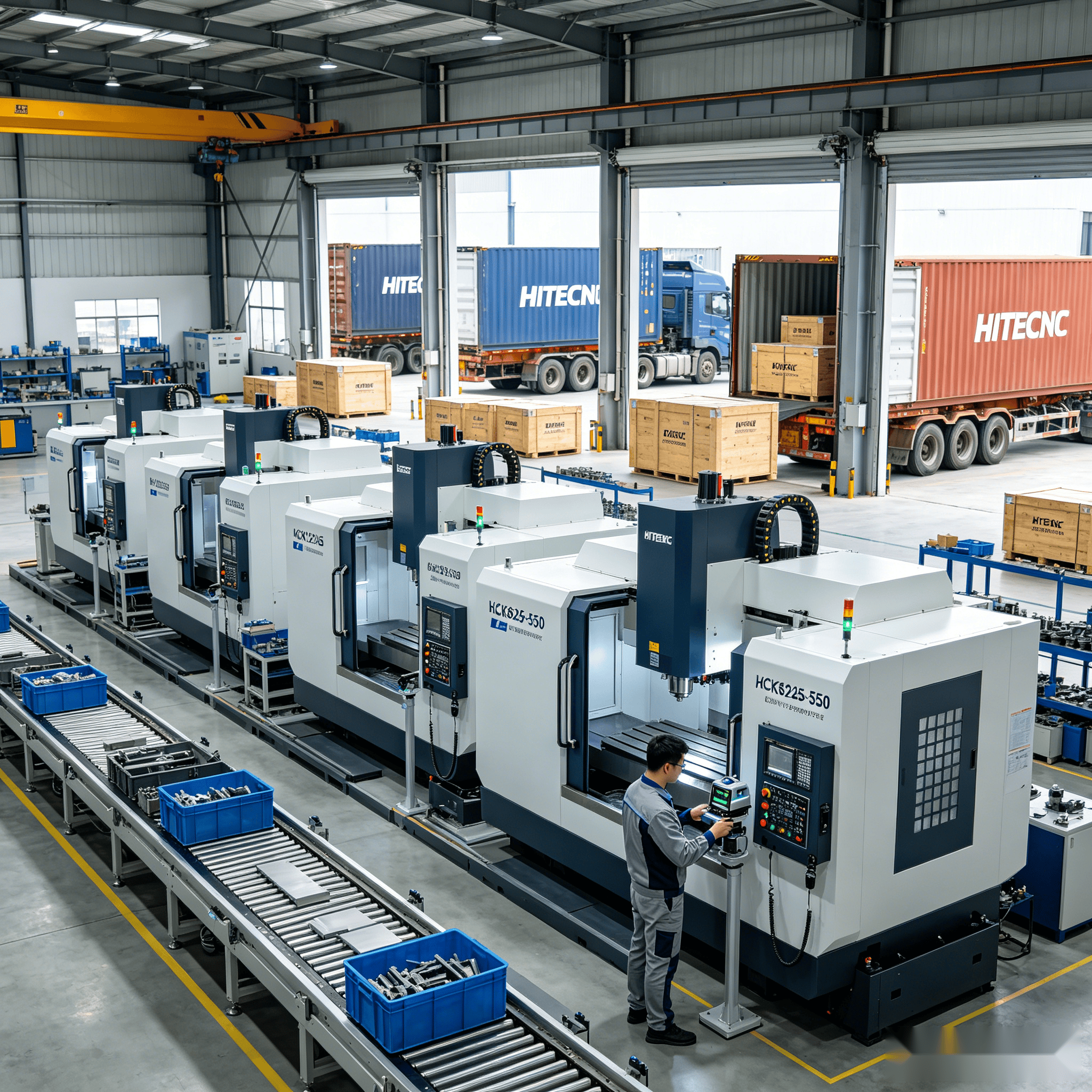 HCK6125-550 Slant Bed Horizontal Turning Machine CNC Lathe Twin Spindle Turn Milling Function for High-Accuracy Metal Machining