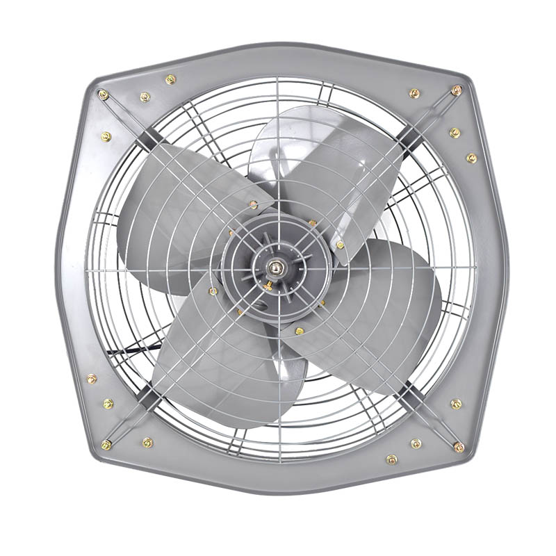 220V Industrial Axial Flow Fan Heavy Duty Square Iron Shell Octagonal Blades High-Speed Small Heat Exhaust Ventilation System