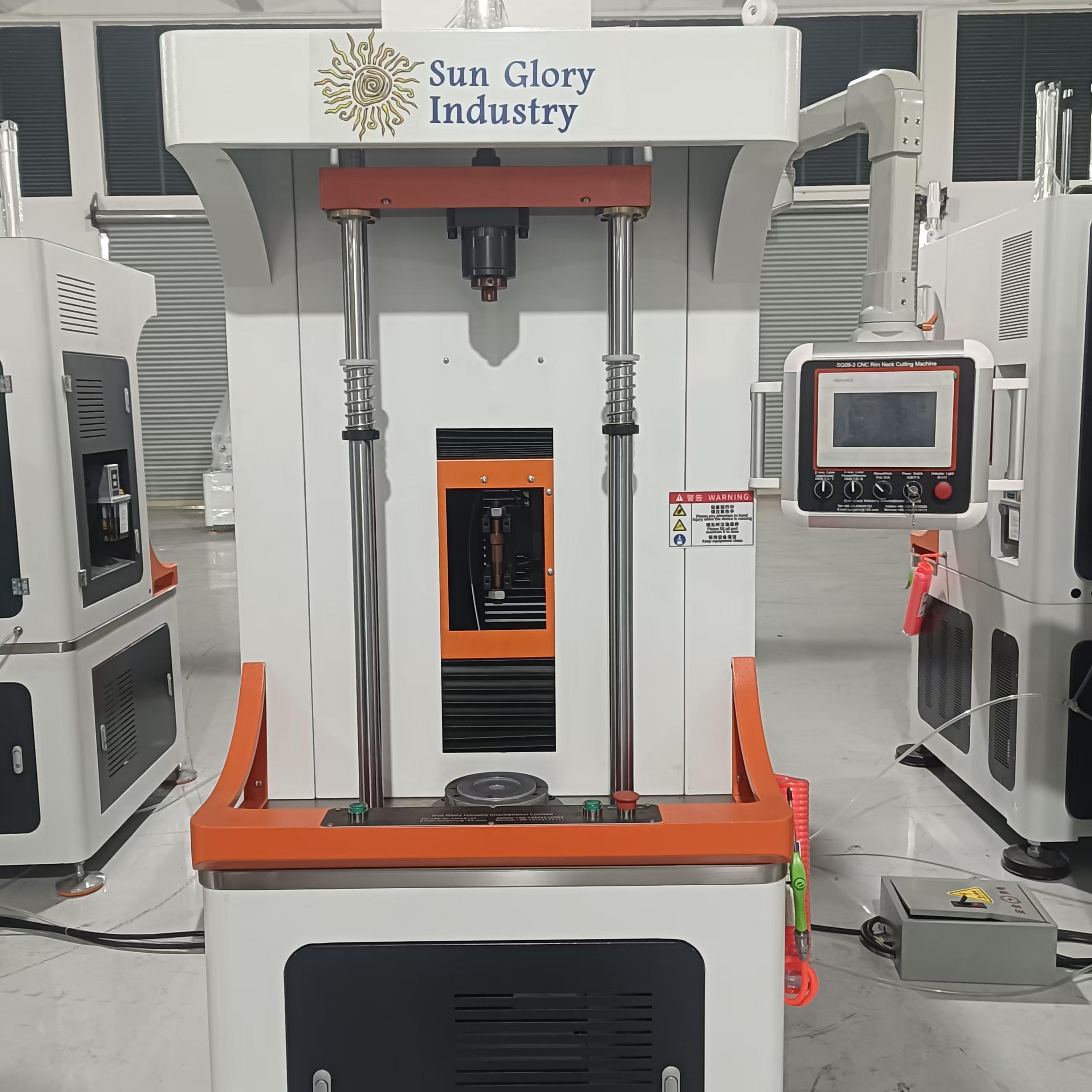 CNC Rim Neck Cutting Machine Thermos Manufacturing Line For Metal Product Vacuum Forming Bottle Production Equipment