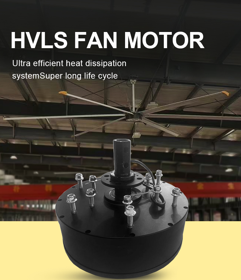 Super Torque Fan Drive System High Power 380v 1800w Pmsm Motor with UL Certificate for Hvls Fans
