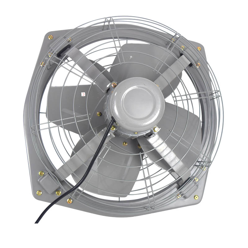 220V Industrial Axial Flow Fan Heavy Duty Square Iron Shell Octagonal Blades High-Speed Small Heat Exhaust Ventilation System