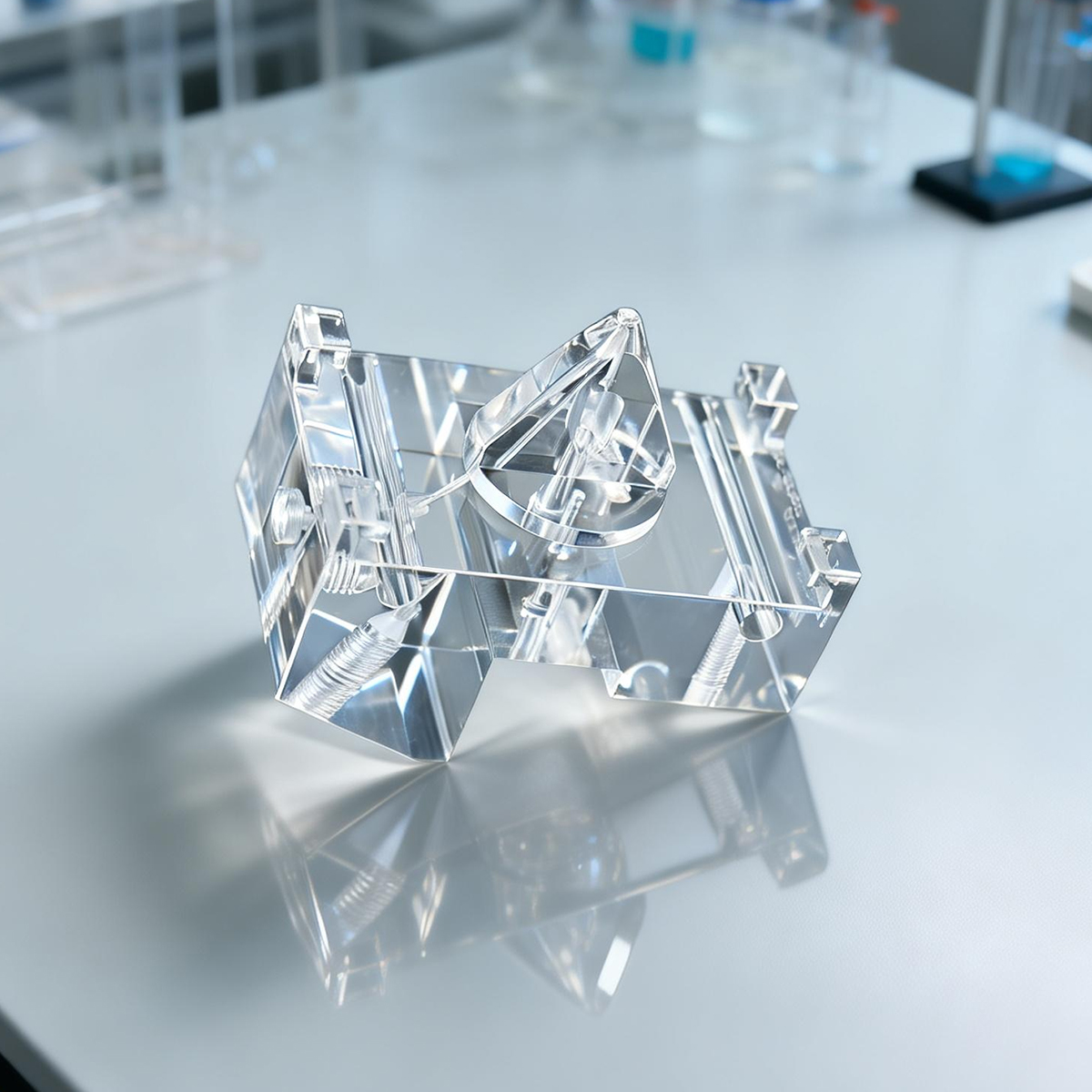 Custom Medical PMMA Acrylic Plexiglass Prototypes 5-Axis Simultaneous CNC Precision Milling Machining Service for Machining