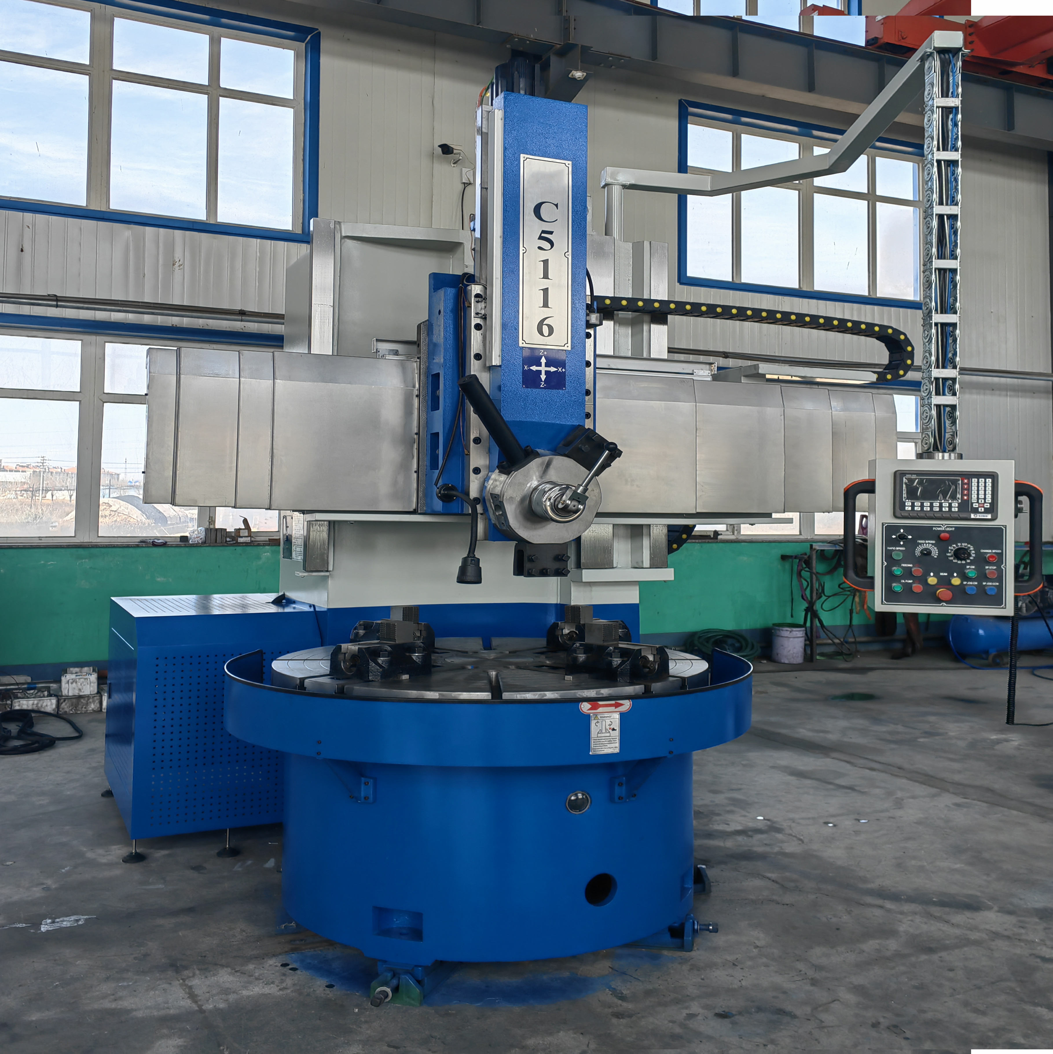 Highly Efficient Heavy Duty CNC Turning Metal Vertical Lathe Machine 220V for Large Diameter Workpieces