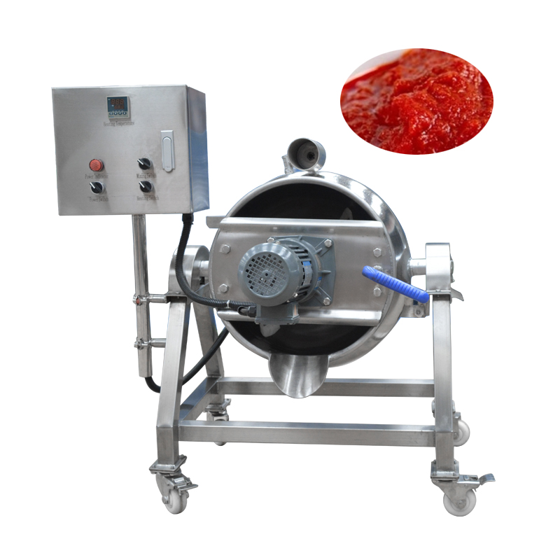 HUAGANG 100Liters Large Commercial Marmit Paste Gas Cooking Mixer Automatic Discharging Electric Khoya Cooking Pot with Mixer
