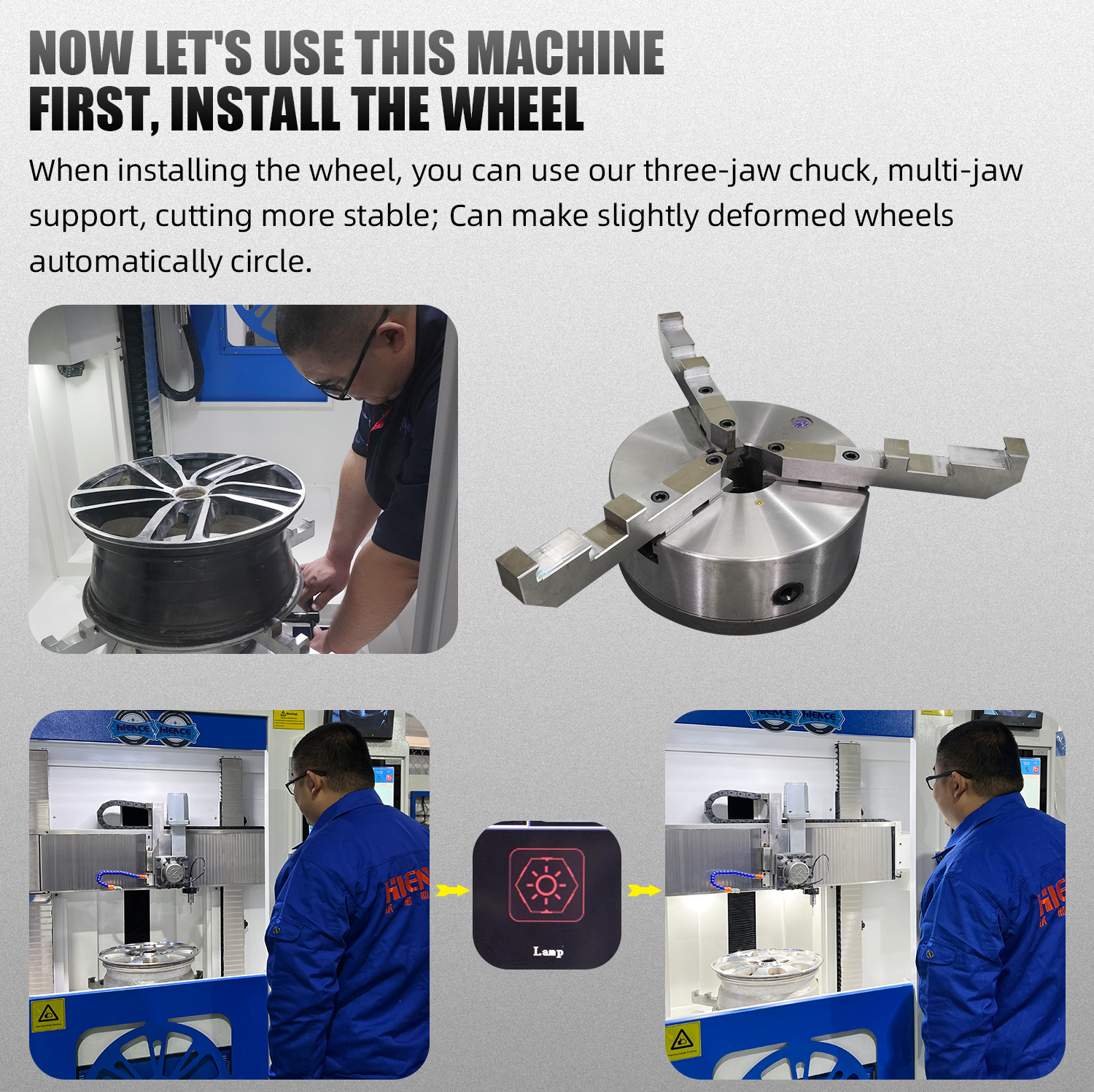 China Vertical Wheel Repair Cnc Lathe with Rim Repair and Lathe Machine Alloy Wheel DCM32P-S