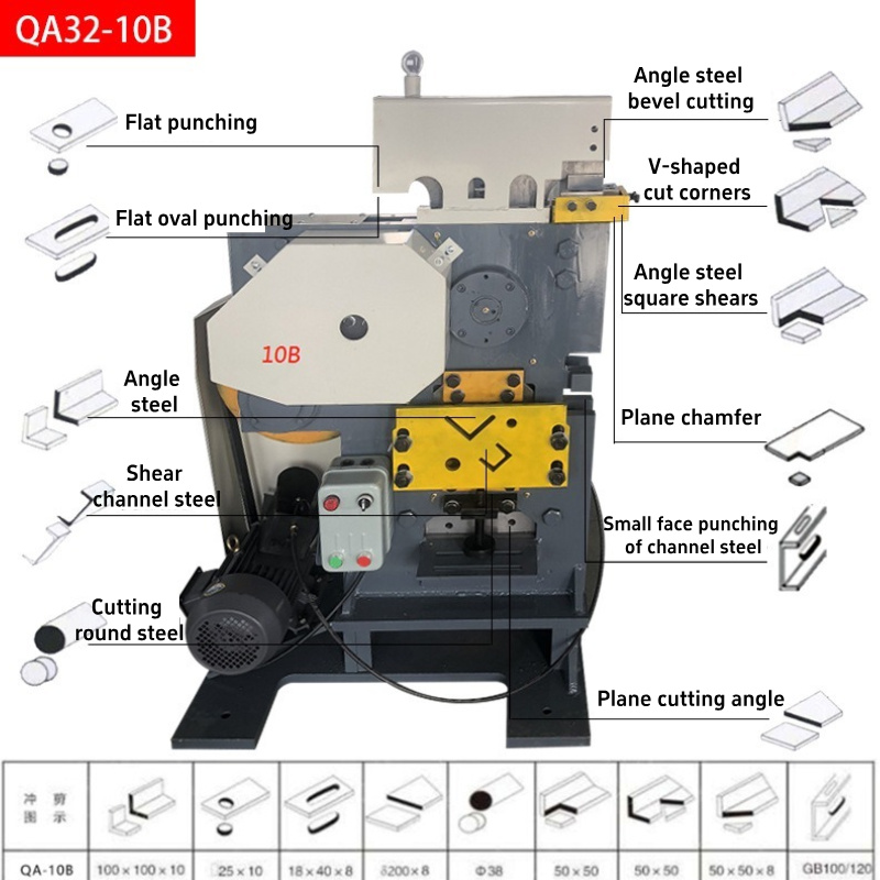 Hydraulic Electric Sheet Metal Shearing Machine Sheet Metal Shear Cutting Machine Small Ironworker Machine