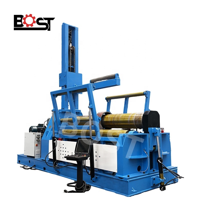 Nanjing BOST Conical And Cylindrical Shapes Are Fabricated Using The W12 Hydraulic CNC Sheet Metal Rolling Machine