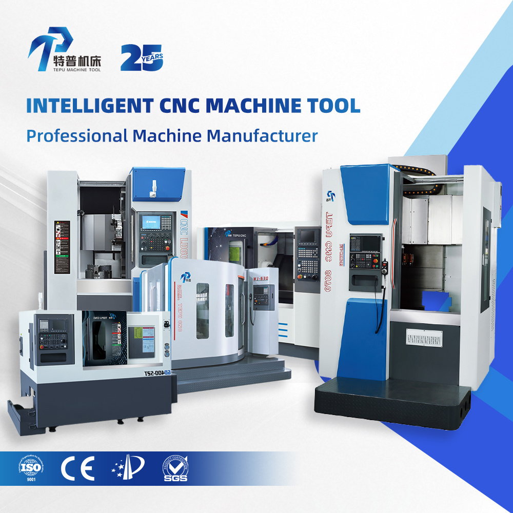 TEPU Multi Functioning 3 Axis A2 Spindle Heavy Duty Cnc Combination Lathe Turning Milling Machine with Live Tooling