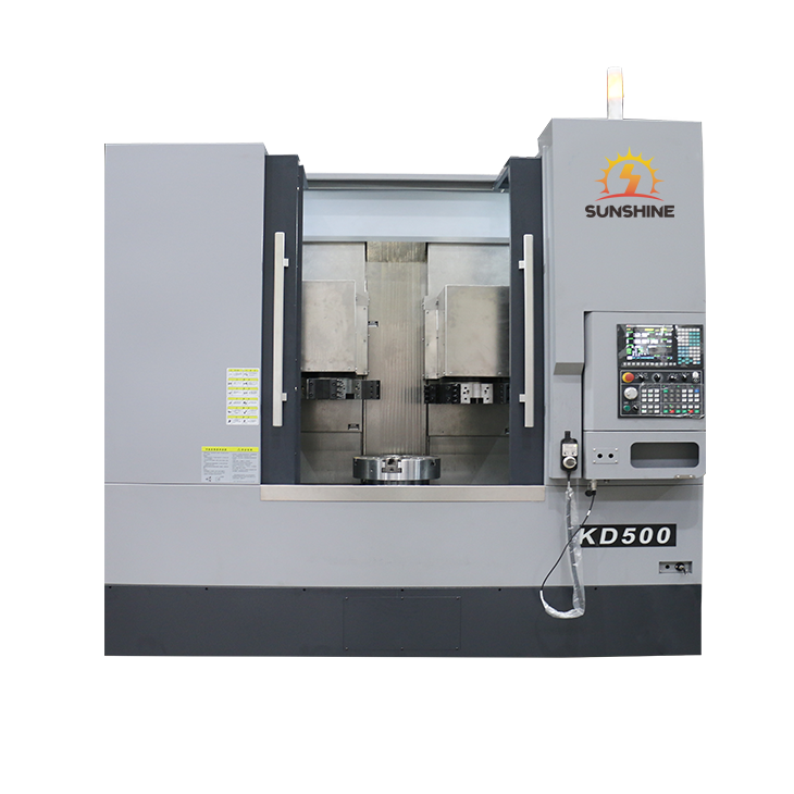 Heavy-duty CNC Vertical Lathe for Turning and Boring Large Rotating Parts, Both Internal and External Diameters.