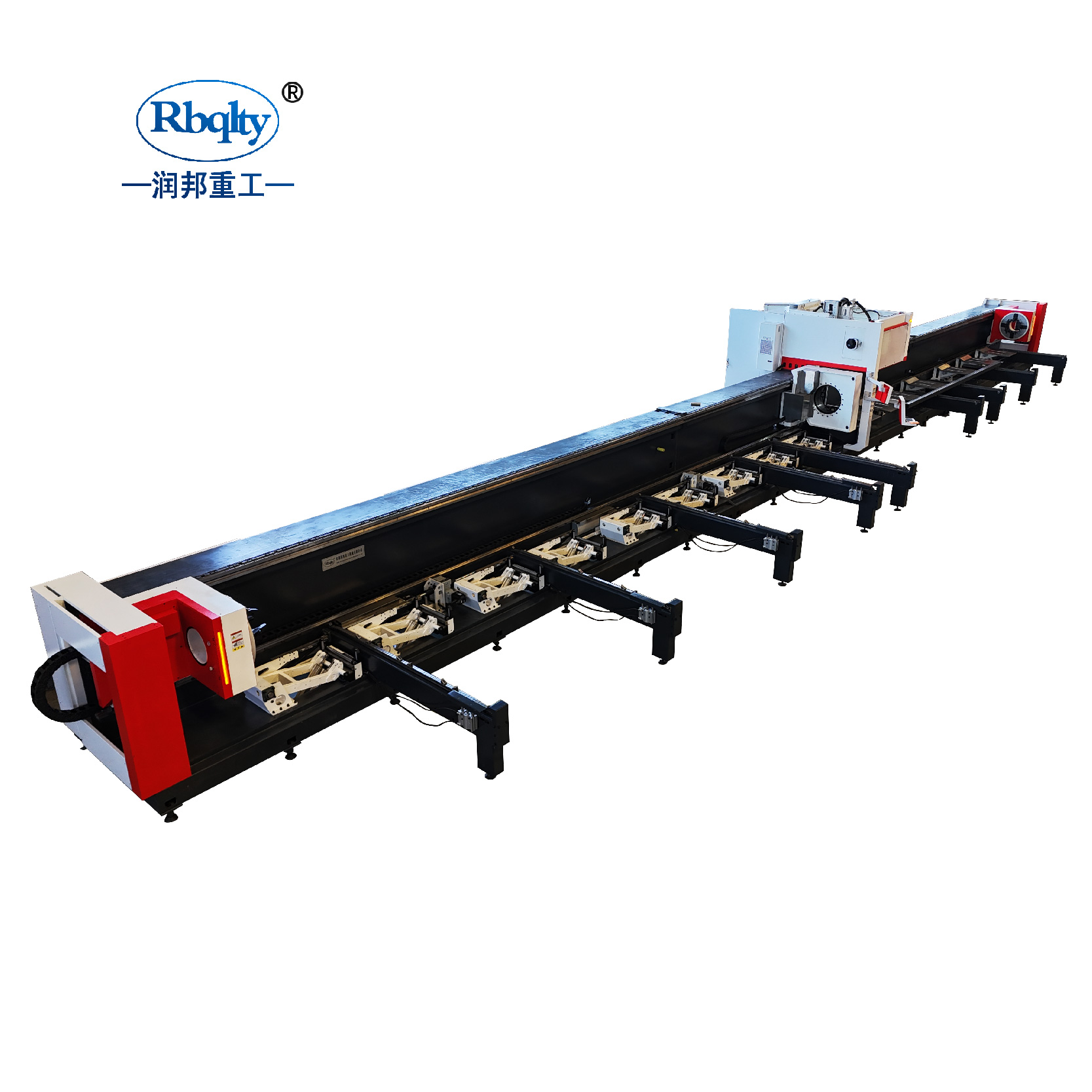 Professional 6000W CNC Tube Laser Cutting Machine For Angle 12M Length Automatic Loading Unloading Metal File AI BMP PLT Cypcut
