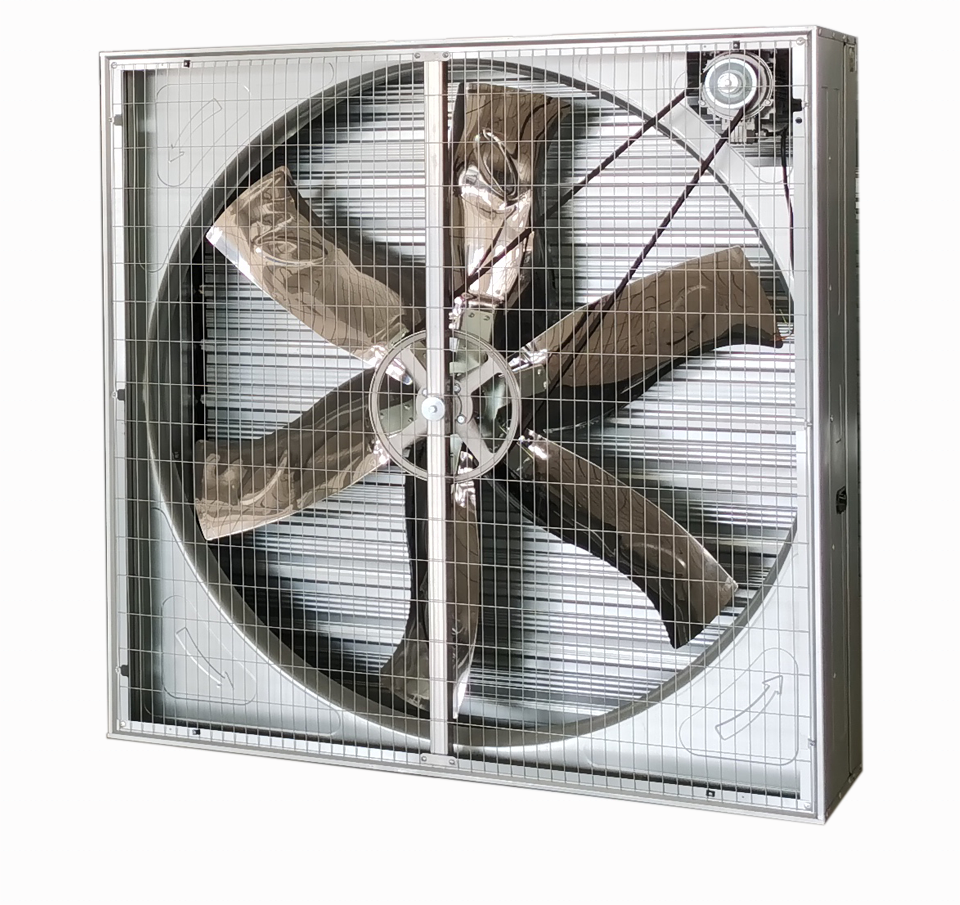 Heavy-Duty Galvanized Housing Venturi Poultry Cooling Exhaust Fan Belt Drive Wall-Mountable Ball Bearing AC 380V Axial OEM
