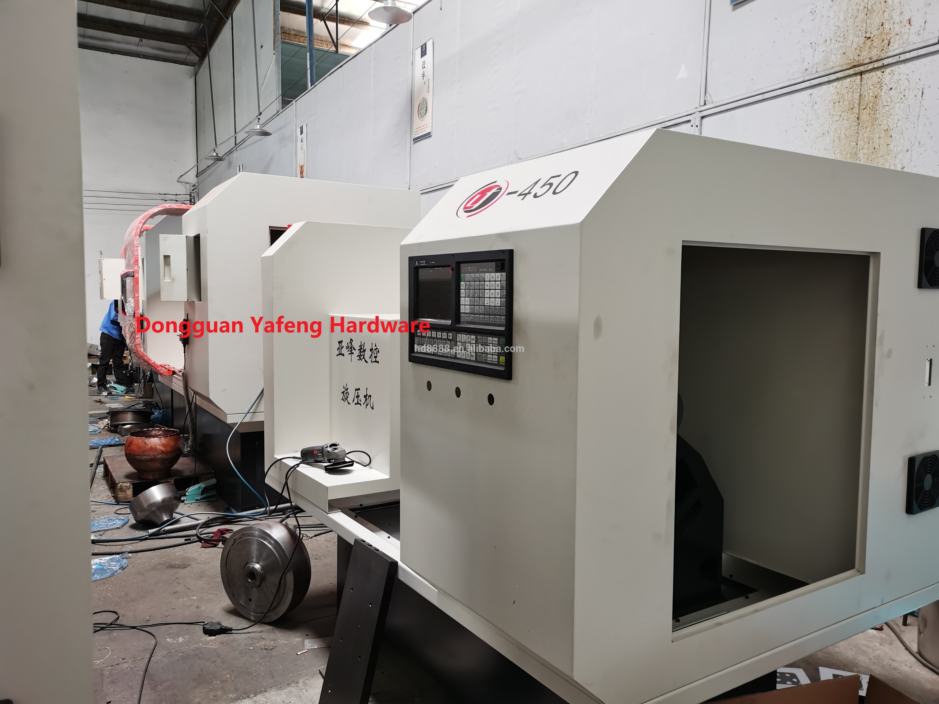 Copper Metal Spinning Machine for Ventilation Fan CNC Lathe Machine Horizontal Flow Forming Machine for Copper Iron Hardware