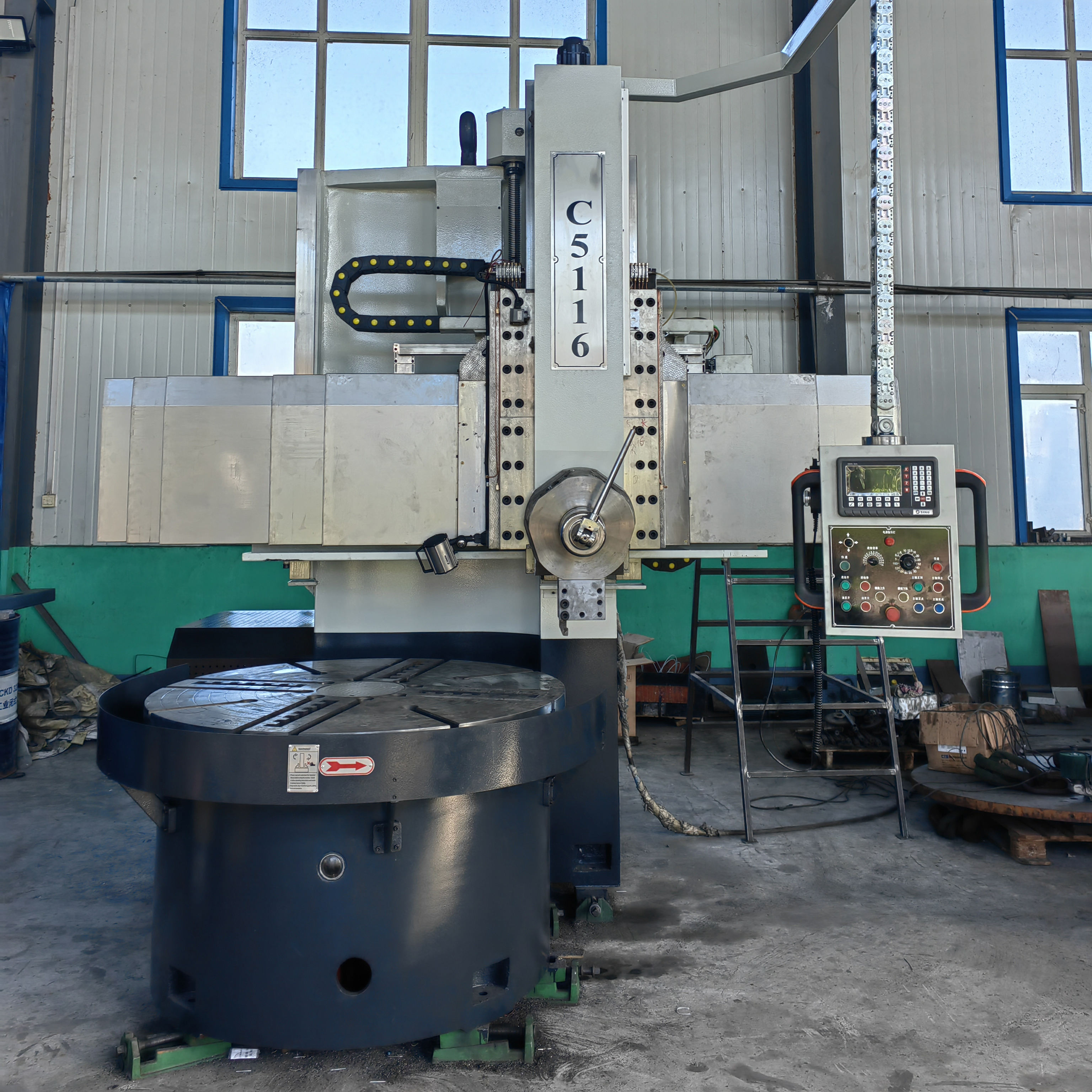 Highly Efficient Heavy Duty CNC Turning Metal Vertical Lathe Machine 220V for Large Diameter Workpieces