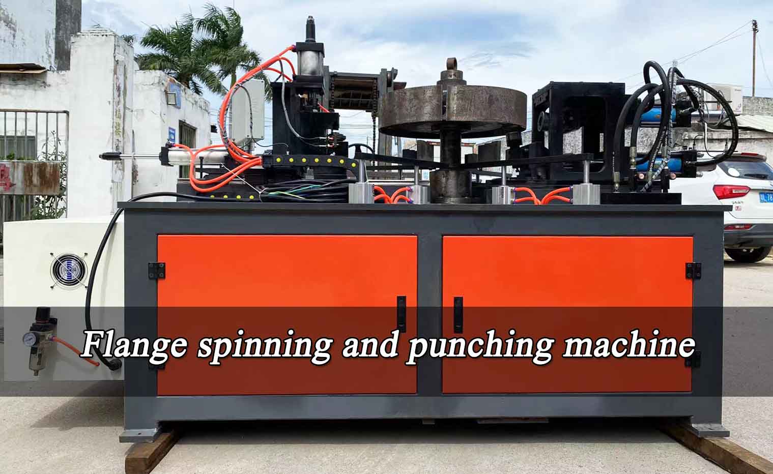 Fan flanging punching machine operation
