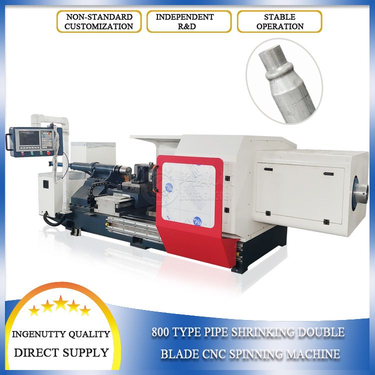 Factory direct supply automatic hydraulic metal pipe shrinking double knife strong CNC spinning machine lathe