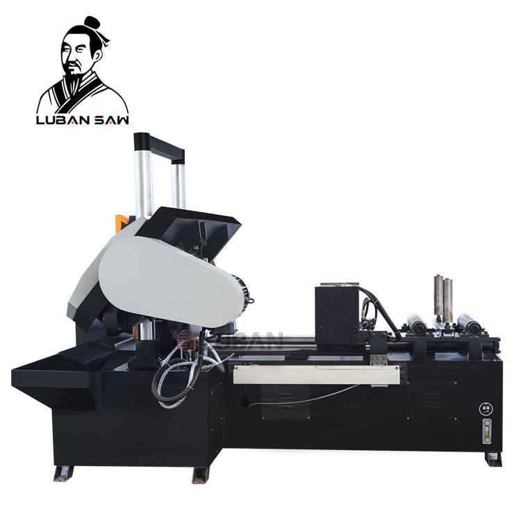 LUBANSAW Fully Automatic Metal Sawing Machine GZ4228 Auto Feed Band Saw CNC Metal Cutting Bandsaw for Sale