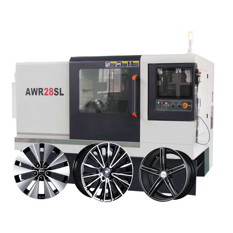 High Precision Tornio CNC Wheel Lathe AWR28SL Automatic Diamond Cutting Wheels Repair Machine for Alloy Wheels, Rim Repair